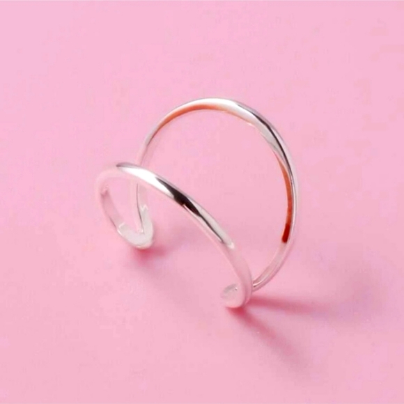Moda Clothing Jewelry - 🍓MODA | Minimalist Silver Colored Cuff Ring sz 7
